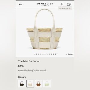 Demellier Mini Santorini in White in Like New Condition